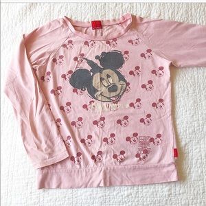 pink Mickey Mouse vintage Y2K pajama shirt